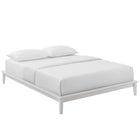 Modway - Lodge Bois Cadre complet de plate-forme, Blanc-Remplacement du sommier