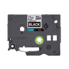 Brother - TZE335 Ruban pour étiqueteuse - 12 mm - blanc sur noir-Pour les applications d'étiquetage quotidiennes à la maison, au bureau ou au travail, comme les dossiers, les codes-barres, les clés USB, les fournitures de bureau, le contenu du garde-manger et du congélateur, les articles pour enfants et l’équipement