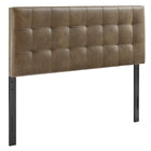 Modway - Lily Cuir végane Tête de lit King Size, Champignon-Rembourrage en faux cuir