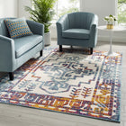 Modway - Reflect Nyssa Géométrie Géométrique Aztèque du Sud-Ouest Tapis intérieur/extérieur 5 pi l x 8 pi L - Multicolore-Tissage serré à poil bas