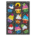 TREND - Autocollants scintillants cupcake cuties - 6 paquets de 18-Assortiment amusant pour les faveurs de fête, la narration et les dispositifs de personnalisation, les bouteilles d'eau, et plus encore !