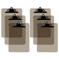 Davis Group - Planchettes à pince à ressort, format lettre, 9 po l x 12 po H – Fumée - 6 par paquet-Les planchettes sont fabriquées en plastique moulé par injection résistant et durable et présentent des bords lisses