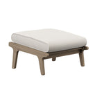 Modway - Saratoga Terrasse extérieure Bois de teck Chaise et ensemble ottoman, Caillou-Couvertures résistantes aux taches et à l’eau