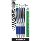 Zebra – Stylos à bille Z-Grip Flight rétractable – 1,2 mm – bleu – paq./4-L'encre ultra lisse et à faible viscosité glisse sur le papier sans trop d'effort