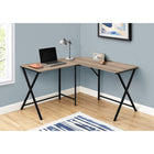 Monarch Specialties - 7197 Bureau - 55 po L/Dessus Taupe Fonce De Coin/Metal Noir-Dessus en taupe foncé avec suffisamment d'espace pour étaler vos documents, placer votre ordinateur portable, une lampe et des accessoires de bureau