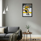 Jack Eichel Vegas Golden Knights - Toile encadree - 22" x 31"-Prêt à accrocher - livré entièrement assemblé