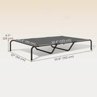 PawHut - Lit pour chien surélevé d’extérieur - 59,8 po L x 37 po l x 9,1 po H - gris-Soutenu par un cadre en acier enduit de poudre de Φ0,9 po (22 mm) 