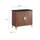 Modway - Daylight 36" Vanette de salle de bain - Noyer noir-Bois massif de manguier