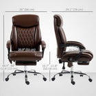 HOMCOM - Fauteuil de massage à 6 points avec télécommande - marron foncé-Coussin à ressorts et mousse épaisse pour un confort durable 