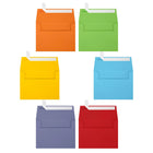 JAM Paper - Enveloppes d'invitation colourées A6 avec fermeture autocollante à décoller et coller - 4 3/4 x 6 1/2 - couleurs primaires assorties - 150/paquet-Taille : A6 (4,75 x 6,5 pouces)