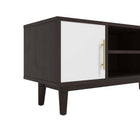 Modway - Daxton 43 po Meuble TV, Cappuccino Blanc-Trous de gestion des câbles