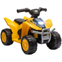 Qaba - Véhicule tout-terrain pour enfants sous licence 6V à chevaucher - jaune-La licence 6V garantit des trajets sûrs et fiables pour les enfants 