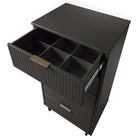 Manhattan Comfort - Granville commode moderne haute et étroite 23,62" - gris foncé-Doté d'une épaisseur de panneau de 25 mm, fabriqué en bois massif de haute qualité et en bois massif