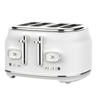 JS Gourmet - Grille-pain rétro 4 fentes extra-larges - Blanc-Capacité 4 tranches