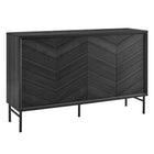 Modway - Harper Chevron Buffet - Noir-Buffet contemporain
