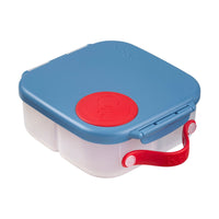 b.box - Mini Lunchbox - Bleu Flamme-Le porte-fruits flexible s'étire pour contenir des fruits entiers