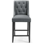 Modway - Baronet Tissu rembourré Tabouret de comptoir - Gris - Ensemble de 2-Assemblée requise