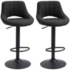 HOMCOM - Tabourets de bar pivotants à hauteur de comptoir réglable - noir - paquet de 2-Emballé en lot de 2, il est excellent pour créer un look coordonné dans votre maison 
