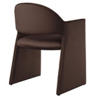 Modway - Talia Performance Velvet Fauteuil à manger - Marron chocolat-Arrivée entièrement assemblée