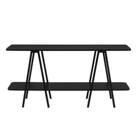 Manhattan Comfort - Console moderne Celine 47,24 po - Noir-Console basse moderne contemporaine parfaite pour le salon et le bureau à domicile