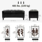 HOMCOM - Banc de rangement avec ottomane à dessus rabattable - noir-C’est un excellent élément décoratif et organisateur avec un grand espace de rangement pour vos effets personnels et objets divers 