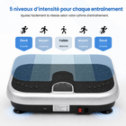 MotionGrey - Plateforme vibrante  avec bandes de résistance et télécommande - capacité de 265 lb - Noir-Télécommande permettant de contrôler facilement l’appareil sans revenir constamment au panneau de commande