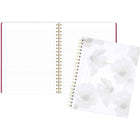 Mead - West Village Cahier spirale, 11 po H x 9 po l, 80 feuilles, couverture rigide, Blanc/gris à motif floral, 80 feuilles-Construction durable : Couverture rigide et reliure solide pour une utilisation prolongée