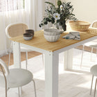 HOMCOM - Table à manger moderne 47 po avec effet bois - chêne-Assemblage facile requis 