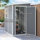Outsunny abri de rangement extérieur adossé 4 x 5 pi avec plancher-Une porte verrouillable est incluse pour plus de sécurité, les clés sont fournies  
