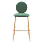 Zuo - Odessa Tabouret de bar - Vert/Or - Ensemble de 2-Texture douce et lisse