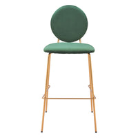 Zuo - Odessa Tabouret de bar - Vert/Or - Ensemble de 2-Texture douce et lisse