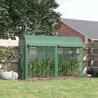 Outsunny - serre de jardin d’extérieur 9,8 pi x 3,3 pi x 6,6 pi-Armature en acier galvanisé pour une structure solide  
