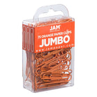 JAM Paper - Trombones géants colourés - grands trombones orange de 5 cm - paquet de 75-Taille : 2 pouces (grand/jumbo) | Gardez vos piles de papier organisées avec des trombones de couleur