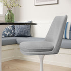 Modway - Lippa Salle à manger pivotante Rembourré Fauteuil d’appoint - Blanc gris clair-Légèrement penché en arrière