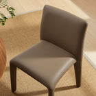 Modway - Rhodes Cuir végétalien rembourré Chaise à manger - Brun champignon-Entièrement assemblé