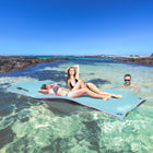 HOMCOM - Tapis flottant - 10 pi x 5 pi - bleu/rose-Fabriqué en mousse XPE haute densité, résistant et facile à nettoyer avec de l'eau et du savon
