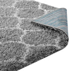 Modway - Solvea Treillis marocain Tapis 5 pi l x 8 pi L Shag Area - Gris et Ivoire-7