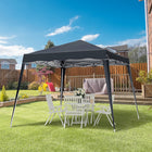 Outsunny - Tente auvent d'extérieur pliante 8 pi l x 8 pi L avec sac - Noir-Facile à plier et à déplier grâce à un design pop-up
