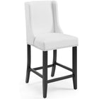 Modway - Baron Imitation cuir Tabouret de comptoir - Blanc - Ensemble de 2-Finition de tête de clou polie