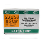 Eco II - Sasc à ordures - 26 po x 36 po - extra fort - noir - paquet de 125 -26 po x 36 po