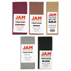 JAM Paper - Papier de soie - Assortiment professionnel - 50 feuilles-Ce papier de soie est fabriqué à partir de papier colouré de 10 lb, présente une finition lisse et est facile à utiliser