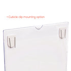 Porte-affiche pour cubicule Deflecto Superior Image – Orientation portrait − 8 1/2 po l x 11 po H – Transparent-Trousse de montage incluse (pinces, aimants et bande auto–agrippante)
