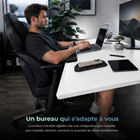 MotionGrey - Bureau debout électrique réglable Ultra  avec plateau inclinable - 55,1 po - Blanc-Préréglages de mémoire permettant de rappeler plus rapidement les hauteurs utilisées fréquemment