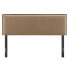 Modway - Camille Mélange de lin rembourré Tête de lit Queen size - Amande-Bordure rebordée