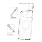 TUFF8 - Clear Mag Case, verre trempé, ensemble chargeur PD 30 W - iPhone 15 Pro-Protecteur d'écran en verre trempé : gardez votre écran impeccable grâce à notre verre trempé ultra-clair et haute résistance, offrant une protection supérieure contre les rayures et les impacts.