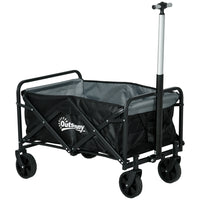 Outsunny - Chariot extérieur pliable-Conception spacieuse, supporte jusqu'à 18,5 gallons (70 L)