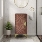 Modway - Daylight 18" Armoire à coiffeuse de salle de bain - Noyer-Bassin d’évier non inclus