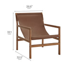 Modway - Sonora Cuir Fauteuil à bandoulière - Brun de muscade-Siège en écharpe en cuir