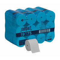 Georgia-Pacific - Papier hygiénique Compact  sans mandrin - 1000 feuilles/rouleau - Paquet de 36-Les rouleaux haute capacité de 1 000 feuilles contribuent à minimiser les appels de maintenance ainsi que le risque de rupture de stock de papier toilette, au bénéfice tant du personnel d'entretien que des usagers, aussi bien lors des opérations quotidiennes que durant les périodes de forte affluence . ils sont sans danger pour les réseaux d'assainissement et les fosses septiques standard