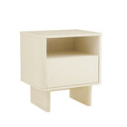 Manhattan Comfort - Table de nuit moderne Ella 19,7" - Crème-Parfait pour le rangement de chevet, les lampes ou les objets de décoration